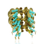 BRACELETE DOURADO C/ TURQUESA - Imagem 2