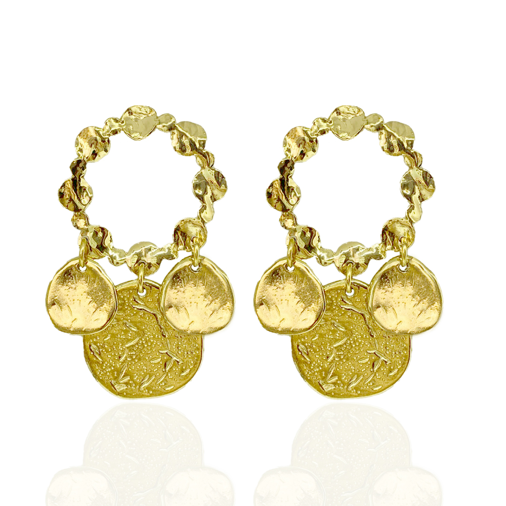 BRINCO DOURADO MEDALHA - Imagem 1