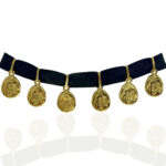 CHOKER FITA PRETA C/ MEDALHAS