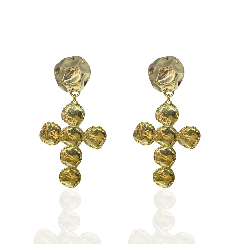 BRINCO CRUZ DOURADO - Imagem 1