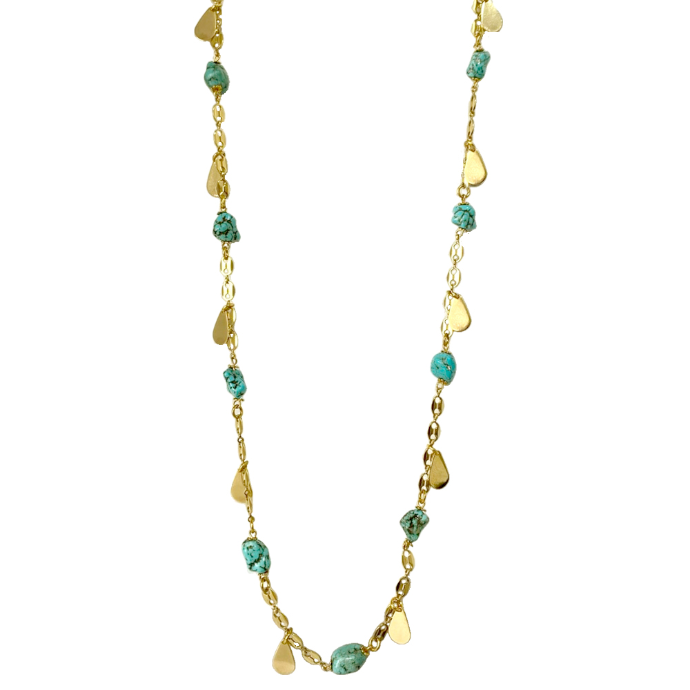 COLAR DOURADO C/ CASCALHOS - Imagem 1