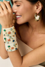 BRACELETE WHITE PEDRAS COLORIDAS - Imagem 2