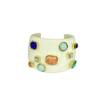 BRACELETE WHITE PEDRAS COLORIDAS