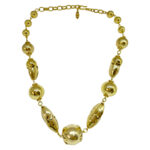 COLAR DOURADO C/ TULIPA DUPLA