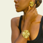 BRACELETE MARTELADO DOURADO - Imagem 2
