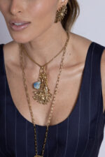 COLAR LONGO CORAL DOURADO - Imagem 2