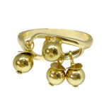BRACELETE DOURADO C/ BOLAS