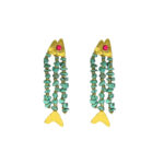 BRINCO PEIXE C/ CASCALHO TURQUESA