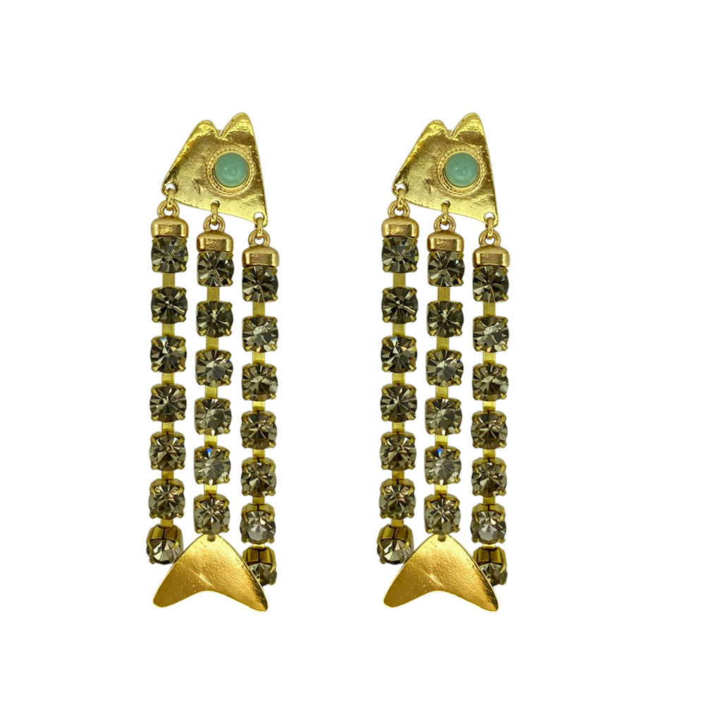 BRINCO PEIXE STRASS FUMÊS - Imagem 1