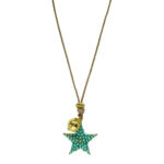 COLAR ESTRELA BOLINHAS TURQUESAS