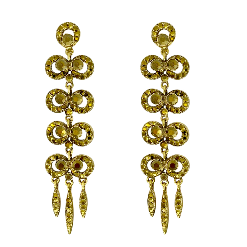 BRINCO STRASS DOURADO - Imagem 1