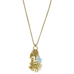 COLAR LONGO CORAL DOURADO