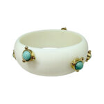 BRACELETE WHITE C/ TURQUESA
