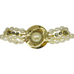 CHOKER PÉROLA C/ STRASS FUMÊ