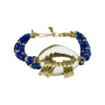 PULSEIRTA BÚZIO OFF WHITE C/ BOLINHAS AZUIS