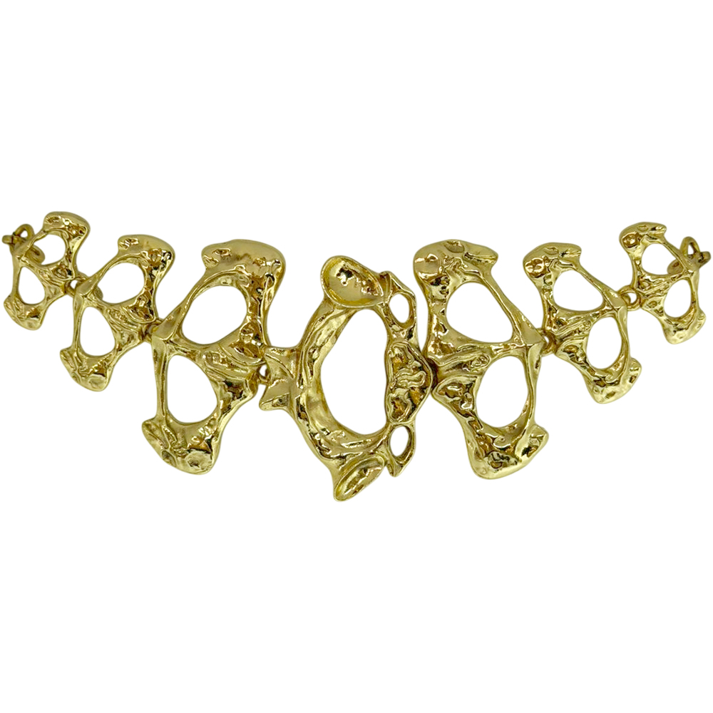 CHOKER DOURADA ESCULTURA - Imagem 1