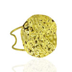 BRACELETE MARTELADO DOURADO
