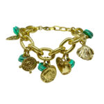 PULSEIRA TURQUESA C/ DOURADO