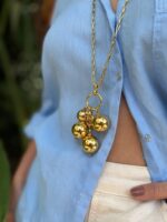 COLAR ESFERAS GOLD - Imagem 2