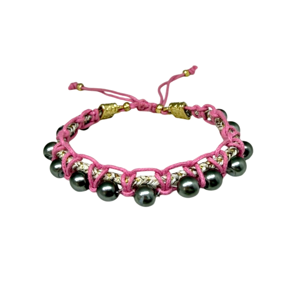 PULSEIRA INTUIÇÃO MACRAMÊ PINK - Imagem 1