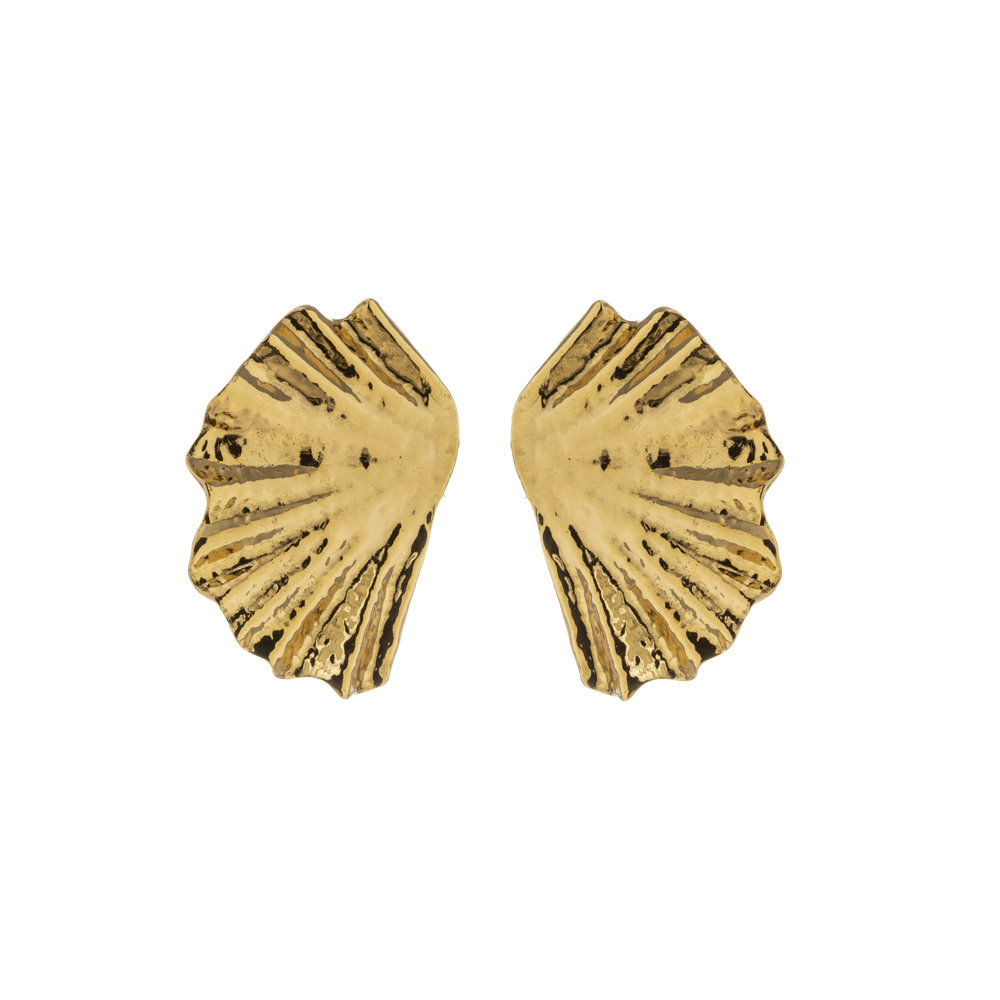 BRINCO LEQUE DOURADO - Imagem 1