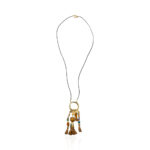 COLAR COURO PINGENTES TASSEL NUDE