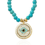 COLAR TURQUESA OLHO GREGO STRASS - Imagem 2