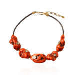 COLAR PEDRAS CASCALHO CORAL