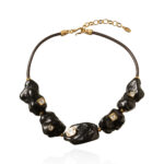 COLAR PEDRAS CASCALHO PRETO