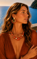 BRINCO CASCALHO CORAL - Imagem 2